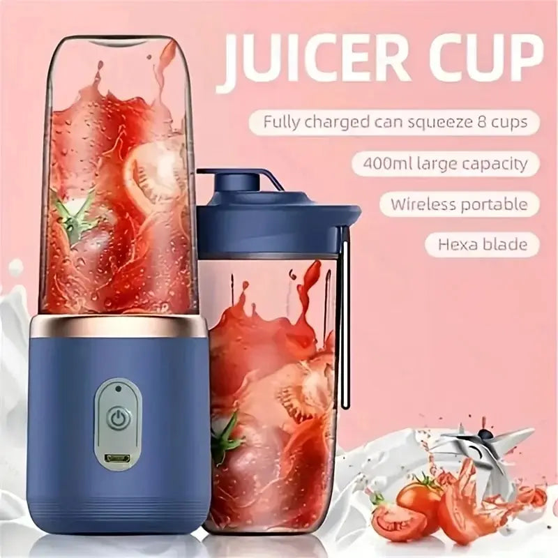 Portable Blender Bottle Electric 6 Blades Multifunction Juice Blender