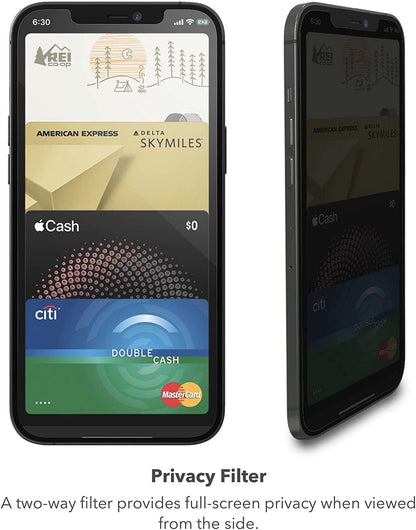Pellicola protettiva in vetro temperato anti-spia a copertura totale per iPhone 