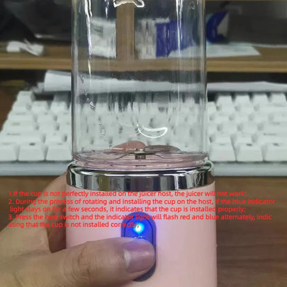 Portable Blender Bottle Electric 6 Blades Multifunction Juice Blender