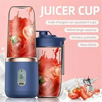 Portable Blender Bottle Electric 6 Blades Multifunction Juice Blender