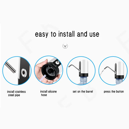 Wireless Electric Barreled Water Pump 800mah Battery USB Rechargeable